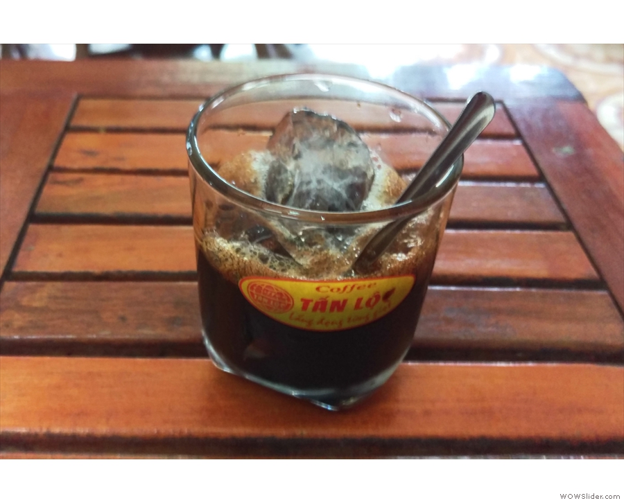 Emboldened, and with time to kill at Danang Station, I tried it over ice in the station cafe...
