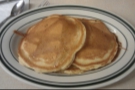 ...and my breakfast that day, a stack of three griddle cakes.