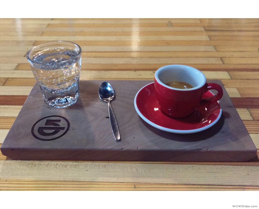... which produced this, an espresso, made with a Finca Esparanza from El Salvador.
