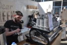 This is Ant, from London's Black Chapel, making my coffee. He also ran my coffee cupping.
