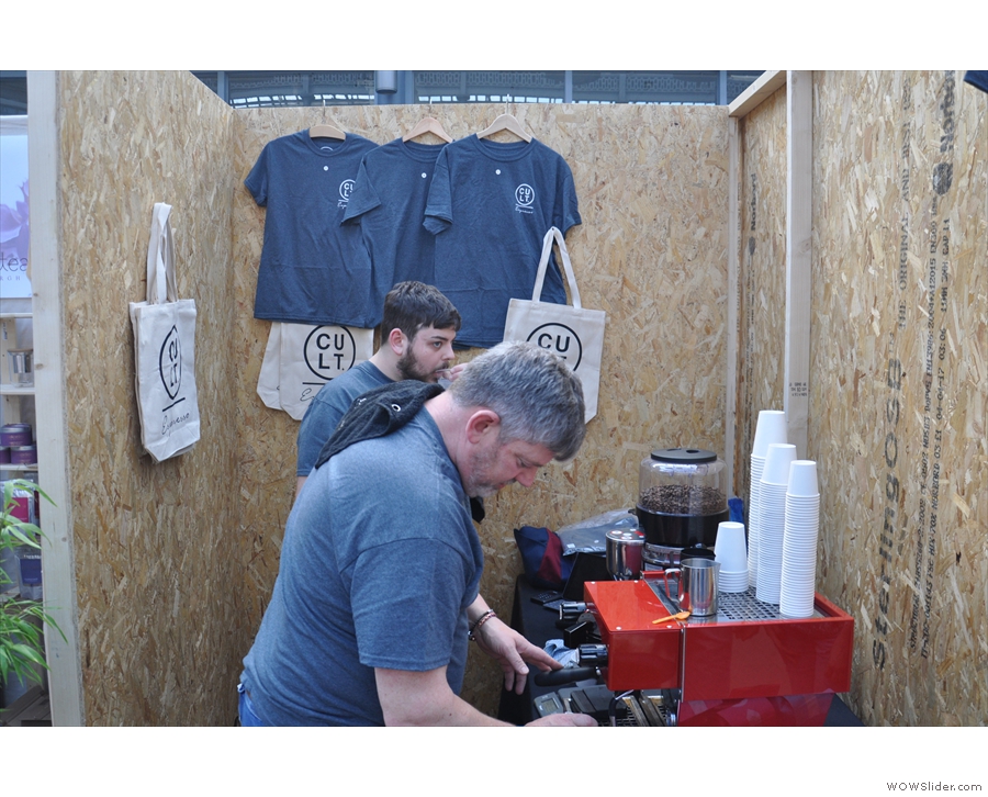 Still with old friends from Edinburgh, here's Cult Espresso, taking over the pop-up cafe...