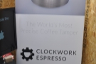 Next stop, the Clockwork Espresso stand and its PUSH tamper.