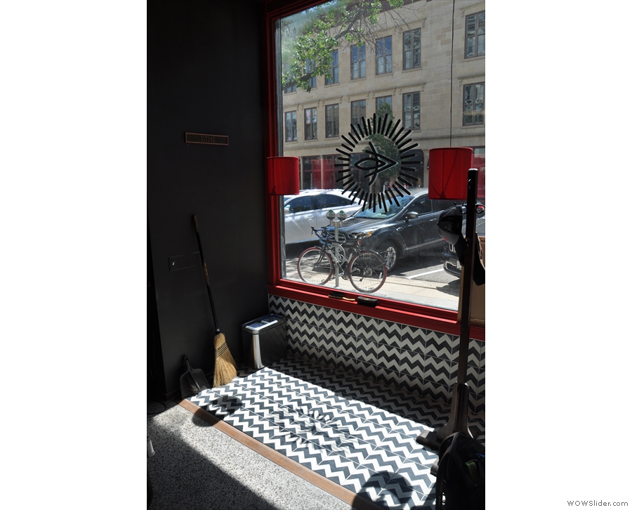 ... although you can't sit in the barbershop window on the left. Nice tiles though.