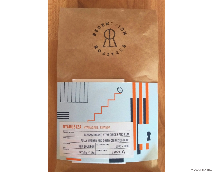 I was given a bag of this Rwandan single-origin take home with me.