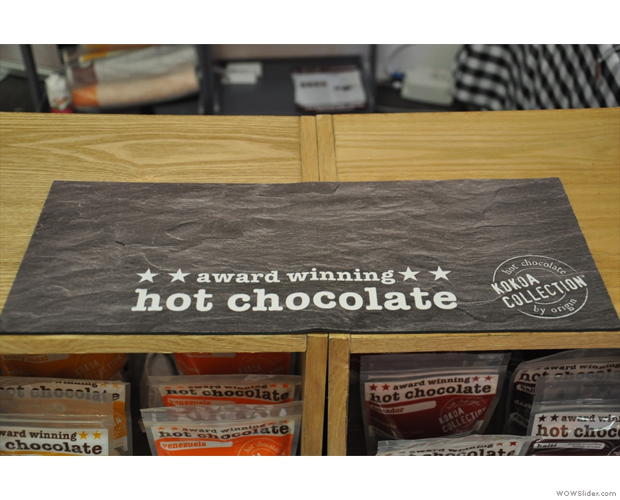 Correction: award winning hot chocolate.