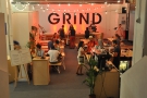 A welcome addition this year: the Grind Pop-up Restaurant, seen on a quiet afternoon.