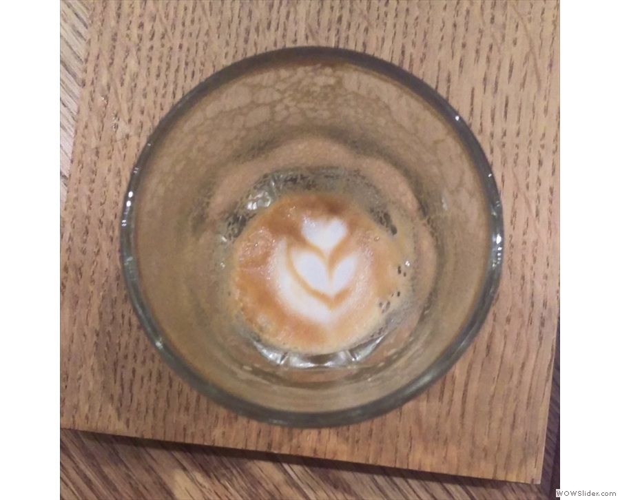 And take a look at the lasting power of the latte art. Always a good sign!