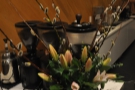 Saint Frank has some nice touches, such as these flowers on the counter...