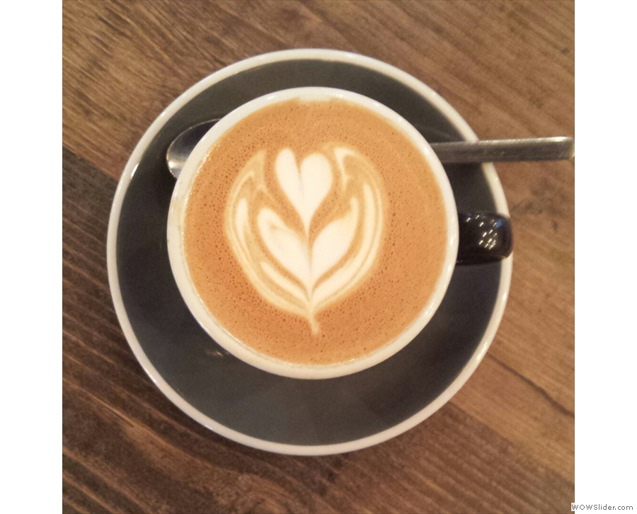 ... here's a flat white made with Yorks' latest espresso, a washed Rwandan.