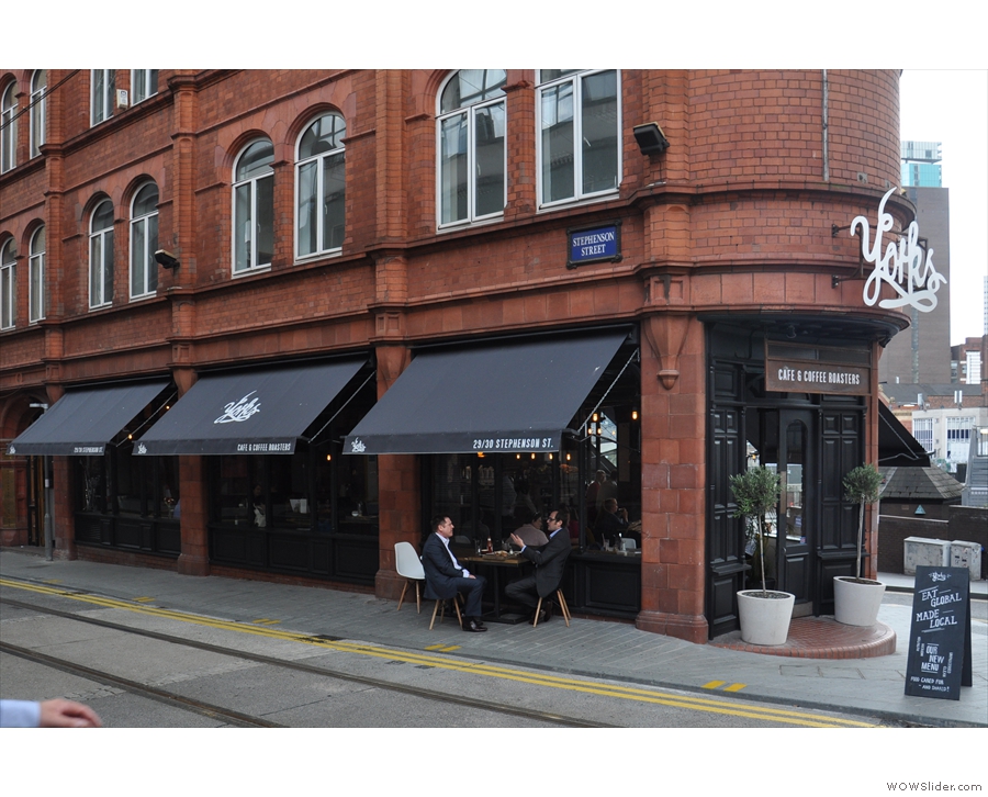 It's Yorks Café & Coffee Roasters, see here from Stephenson Street.