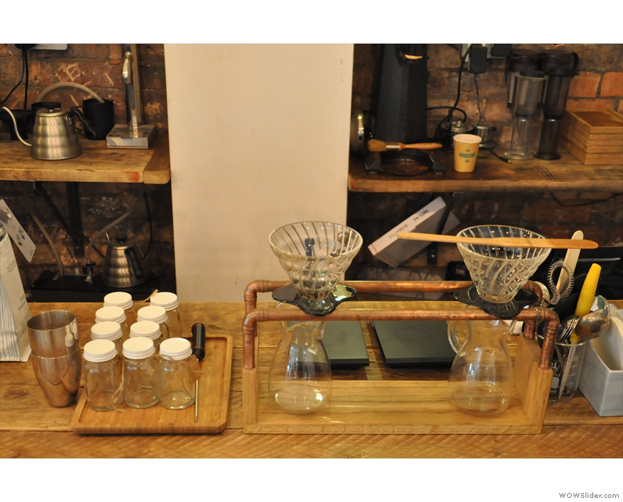 The brew bar, where the V60s are made...