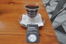 ... and a pour-over using Chinese coffee from the Yunnan Province...
