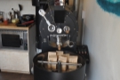 ... with all the coffee coming from this 10kg Golden Roaster behind the counter.