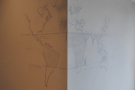 The walls of Canopy are decorated with line-drawings. This is a map of the world...