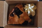 My cherry pie, in a box, with some cream, of course.