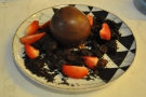 I'd skipped starter to make room for this: Melbourne Mars Cheesecake Ball for dessert.