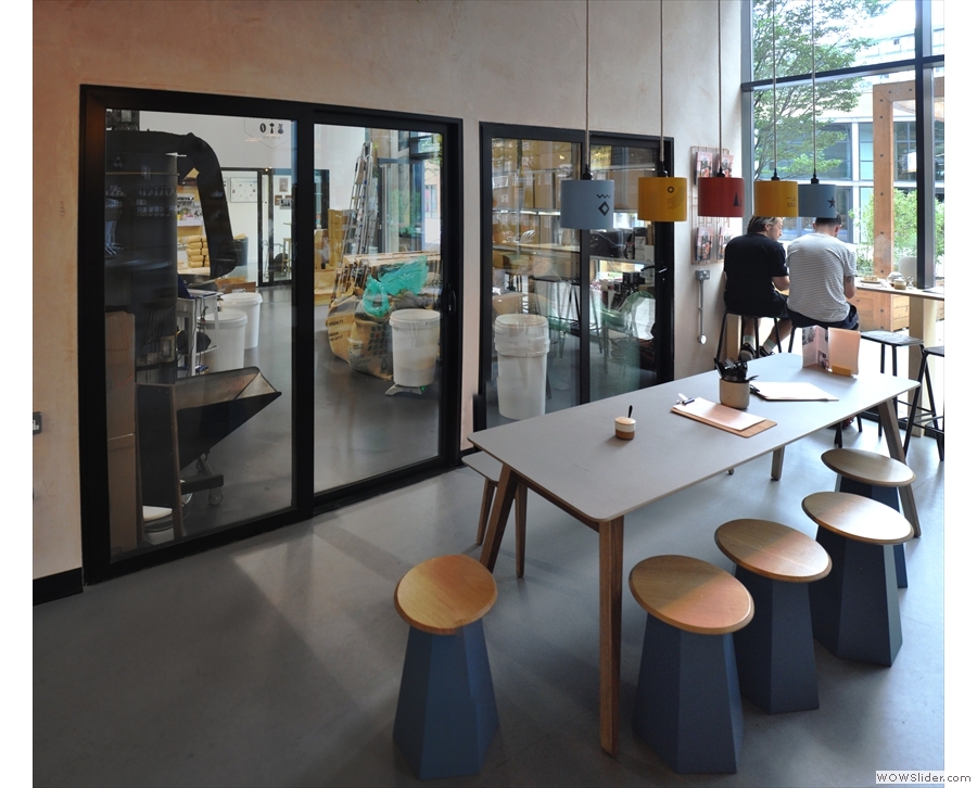 The communal table, as seen from the other side.