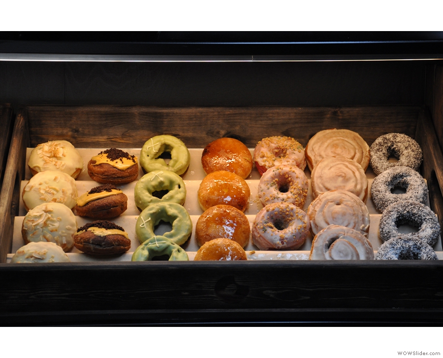 ... while on the other side, the massed ranks of doughnuts wait to be called to action.