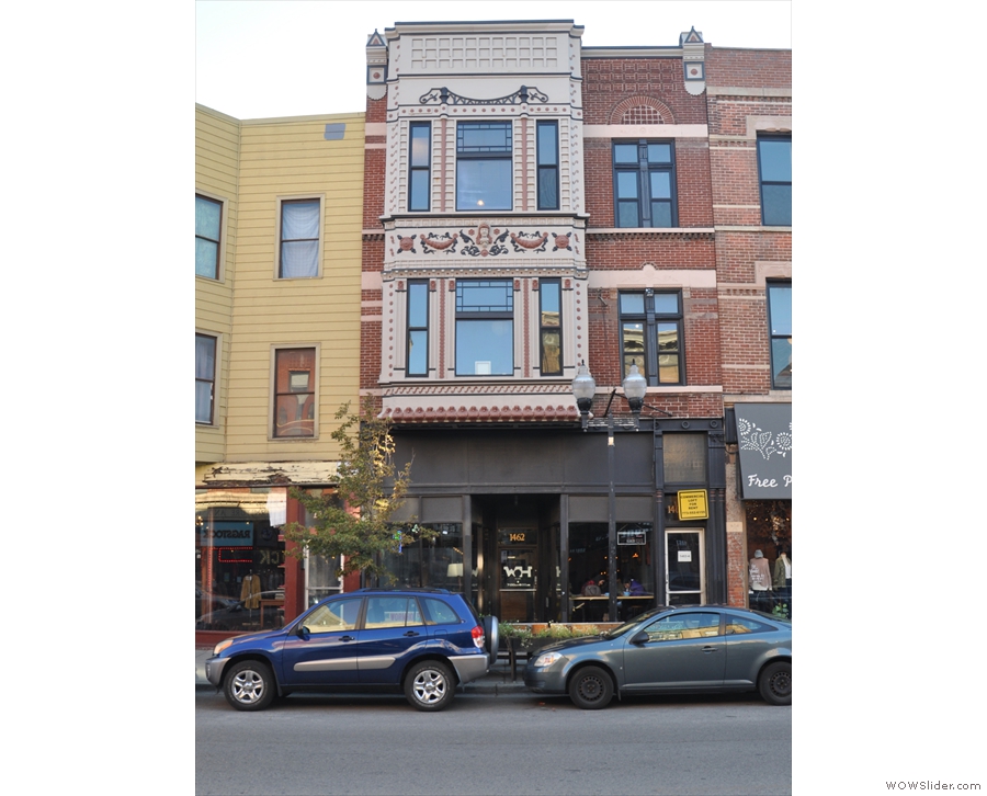 On the west side of Milwaukee Avenue in Wicker Park stands this rather striking building...