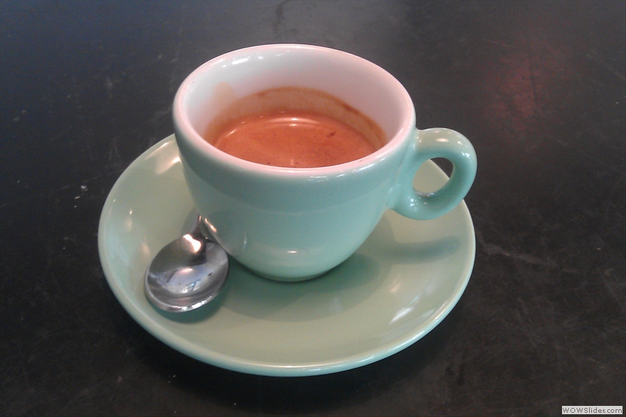 From the top: my espresso, from the Coffee Collective