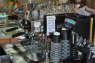 So, to business. The espresso machine and its grinder are at the heart of the operation.