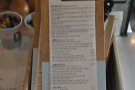 There are menus handily placed near the till for you to take to your table.