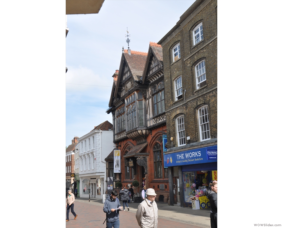 This is Canterbury's magnificent High Street, by the way. Look at that building!