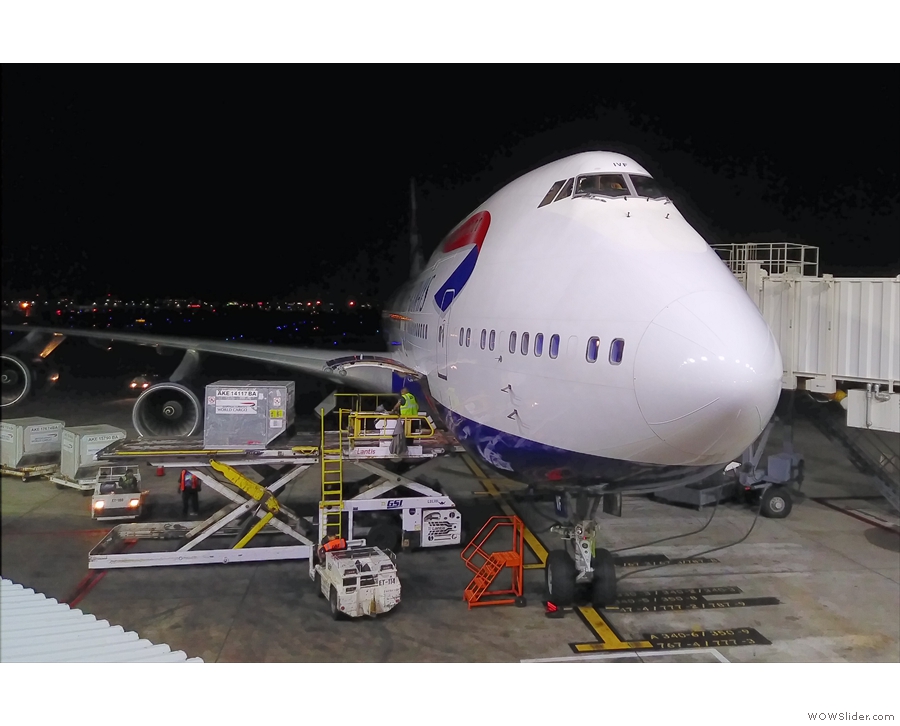 Then I was off to board the plane, a British Airways Boeing 747-400, for the flight home.