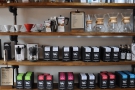 There's plenty of choice: here, for example, is a selection of Ue's coffee...