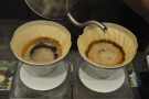 A similar technique is employed, the V60 being filled back to the original level.