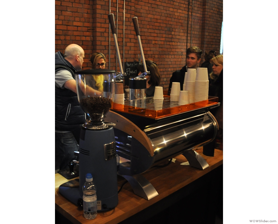 It wasn't all coffee. Last year Conti was showcasing its 60th Anniversary Lever Machine.