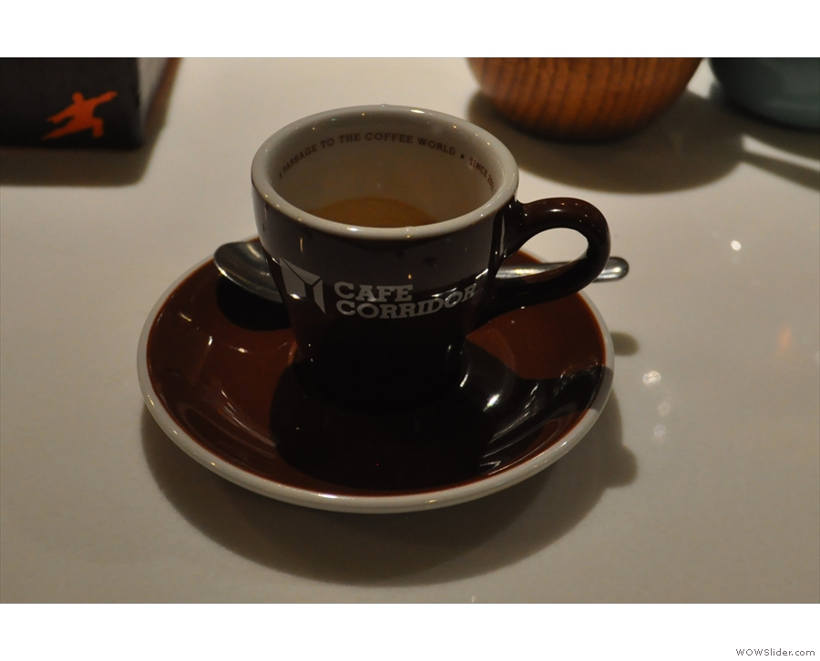 I returned two days later to try the Colombian single-origin espresso.