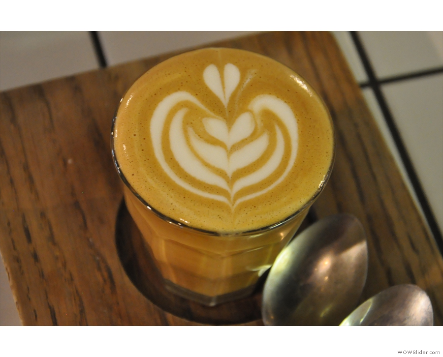 One of the advantags of hanging around the counter is you see lots of latte art...