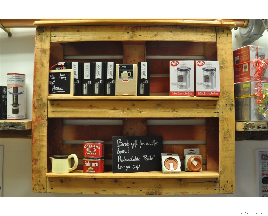 You can buy a variety of coffee-related kit.