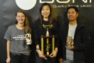 The winners with their trophies. Congratulations to Freda, Katelyn & Don.