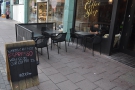 ... 200 Degrees' Cardiff branch, complete with outside seating and bad A-board puns.