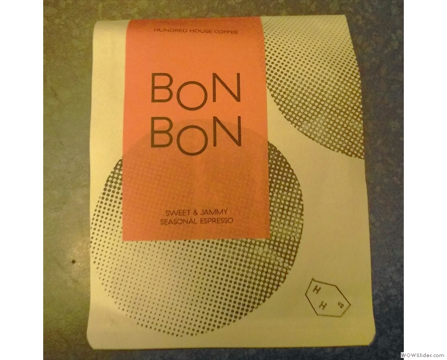 I came away with bags of coffee to take home, inclduing the Bon Bon espresso blend...