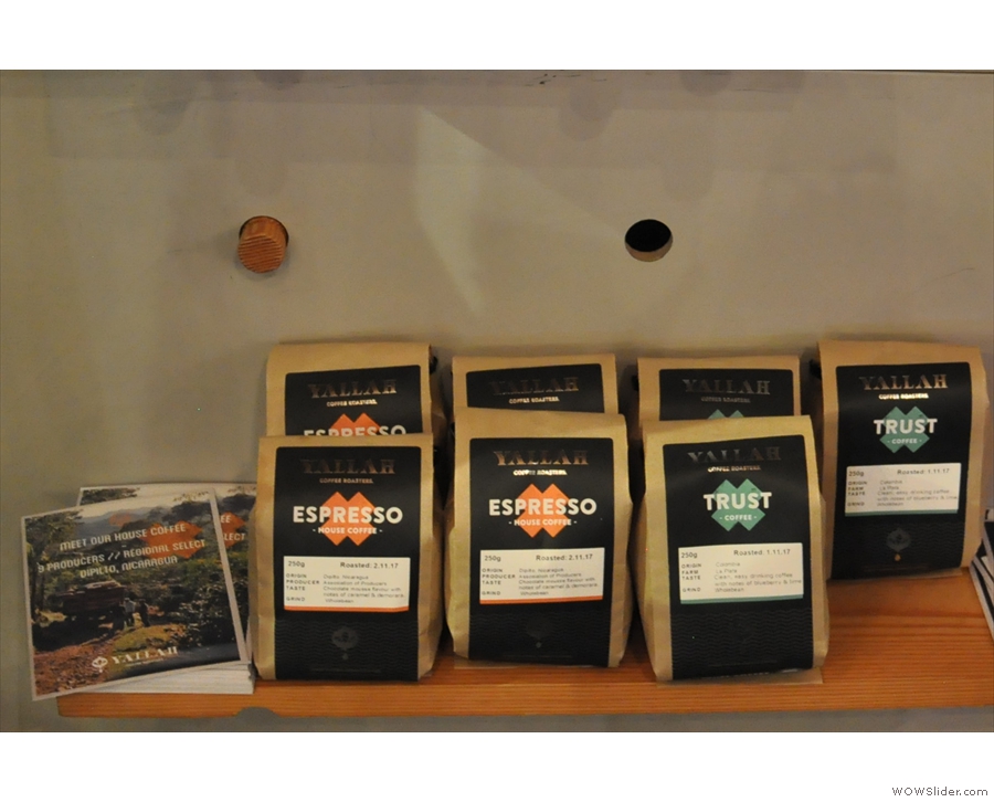 Yallah has its house espresso and its 'Trust' range, although I was looking for something...