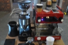 A La Marzocco Mini, a grinder, some scales & a stop watch. What could possibly go wrong?