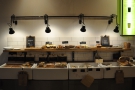The food is displayed on shleves on the left-hand wall. Interestingly, you serve yourself.