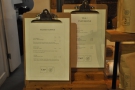 If you need more information, the filter coffee and tea options are on these clipboards...