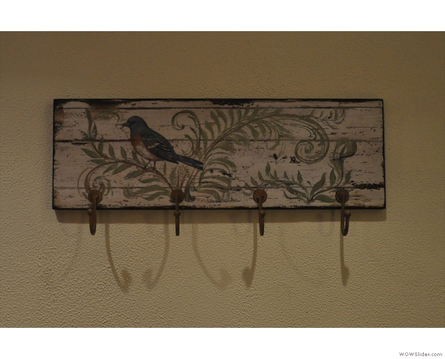 ... while even the coat hooks were decorated.