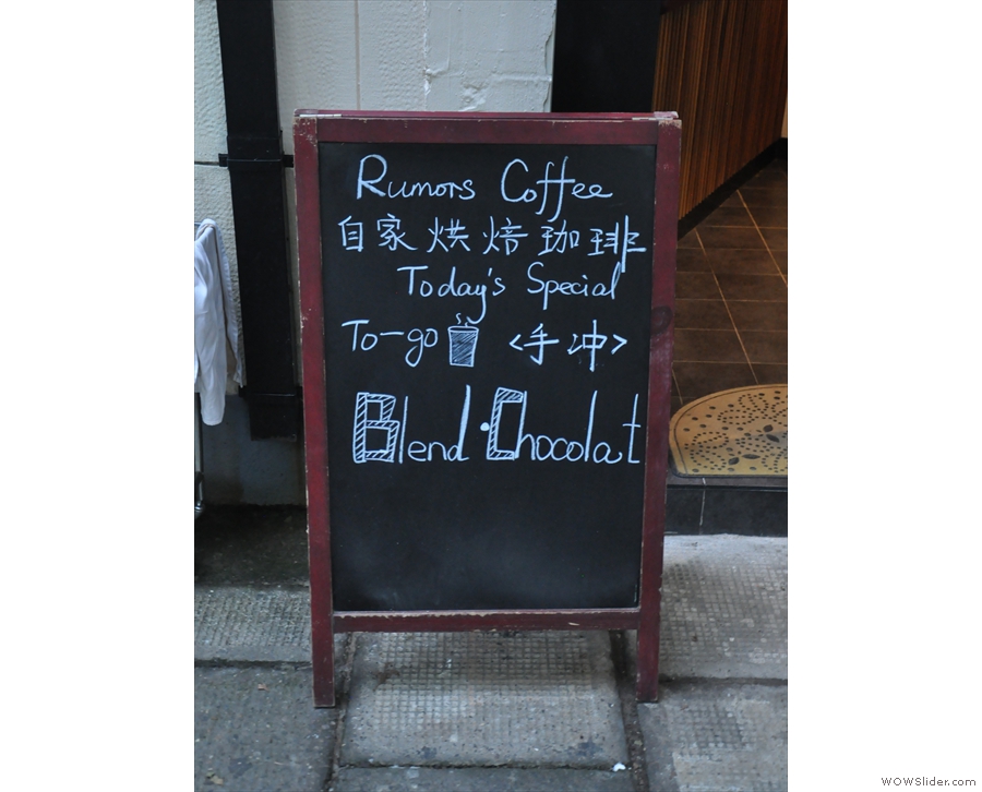 There's also an A-board to tempt you in.