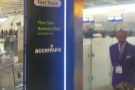 First chance to use my business class queue-jumping privilege: fast track through security!