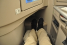 Behold my legrooom! And this is with the seat upright and my legs stretched fully out.