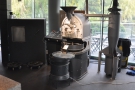 The roaster, meanwhile, is tucked away in a spacious production area behind the pour-over.