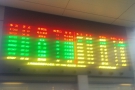 The signs here are not great. This is the first time I saw a departures board.
