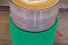 Staying with plastic, here's my 8oz Frank Green Smart Cup. Look! You can do latte art in it!