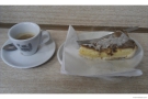 An espresso and a slice of lemon pie, part of my comprehensive taste-testing...
