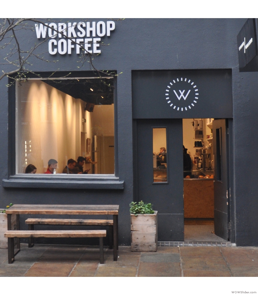 Workshop Coffee, Marylebone: a beautiful setting, beautiful coffee and beautiful lights.